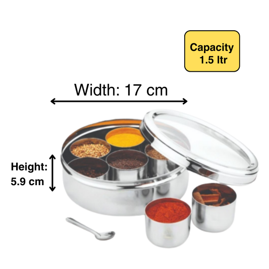 Zatta Plane See Through Masala Box 1500 ml