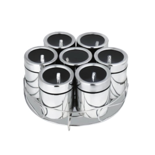 Zatta 7 Pcs Masala Box with Stand 175 ml