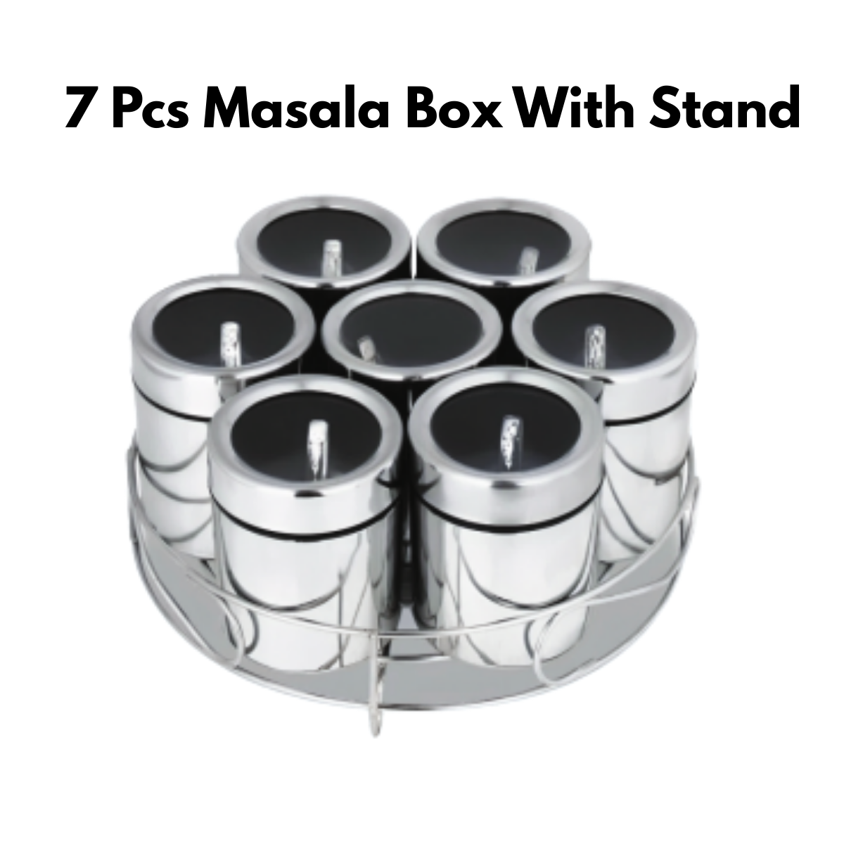 Zatta 7 Pcs Masala Box with Stand 175 ml