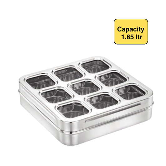 Zatta 9 In 1 Square Masala Box 1650 ml
