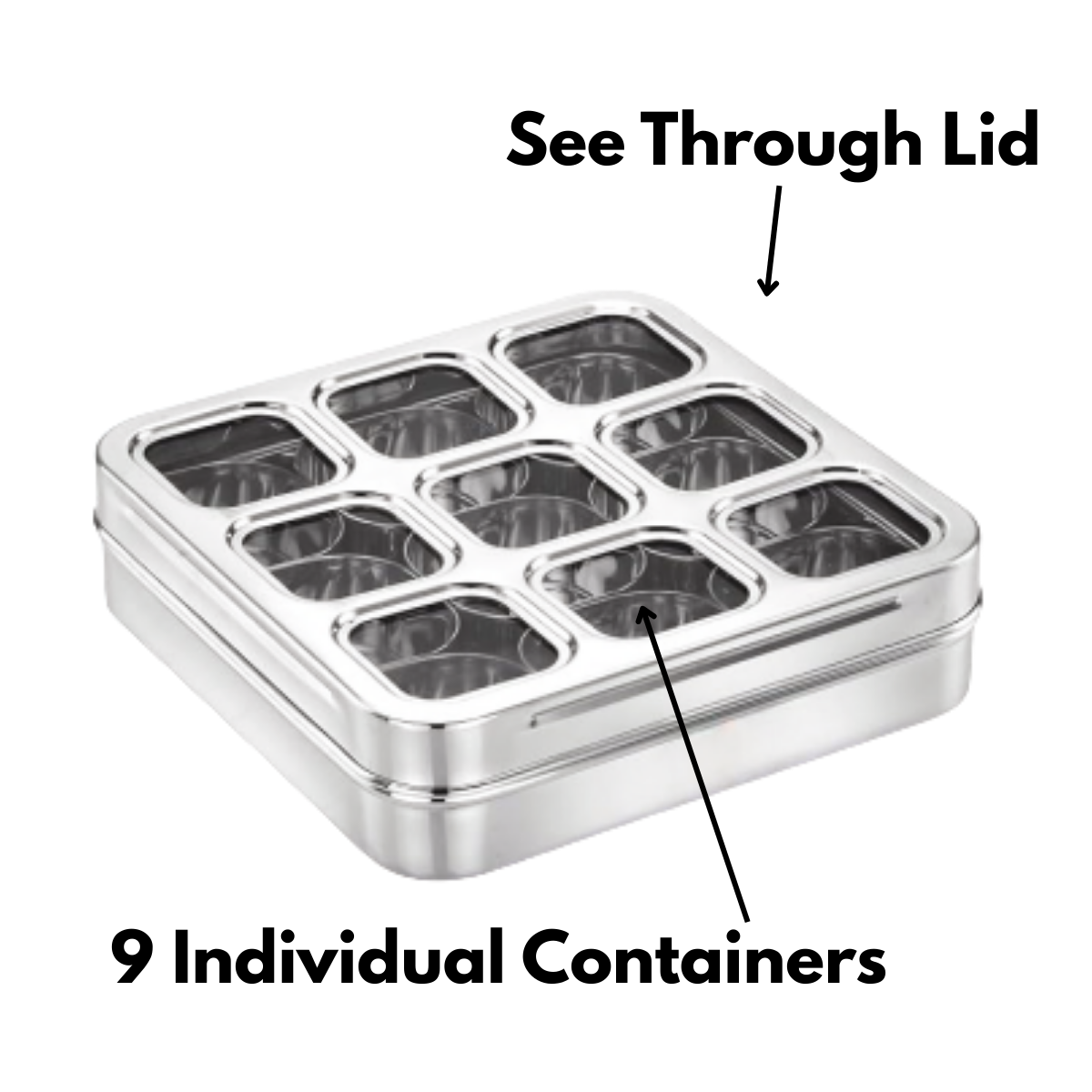 Zatta 9 In 1 Square Masala Box 1650 ml